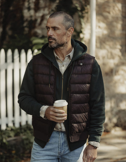 Sportivo Quilted Vest in Dark Brown