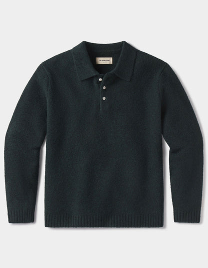 Homebound Polo Sweater in Dark Sea