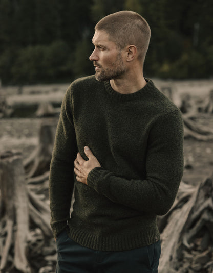 Homebound Crewneck Sweater in Olive