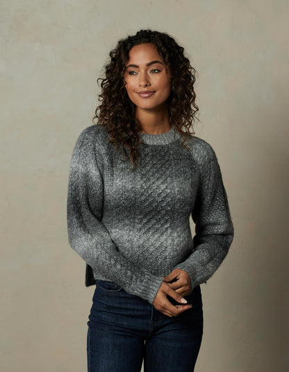 Romy Cableknit Sweater in Charcoal