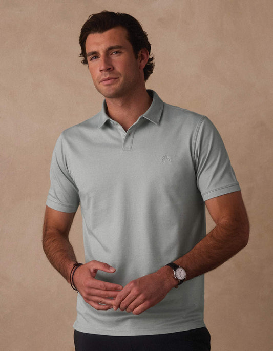 Performance Pique Polo in Sea Glass