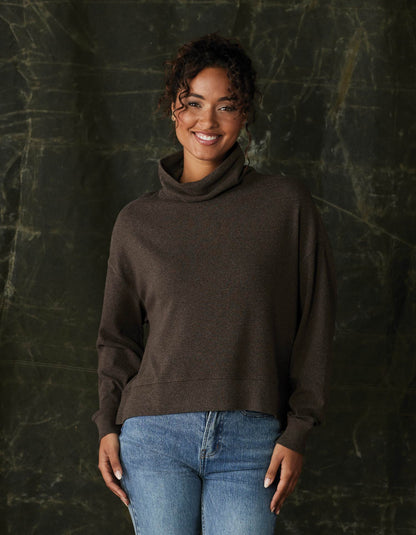 Puremeso Funnel Neck Pullover in Java