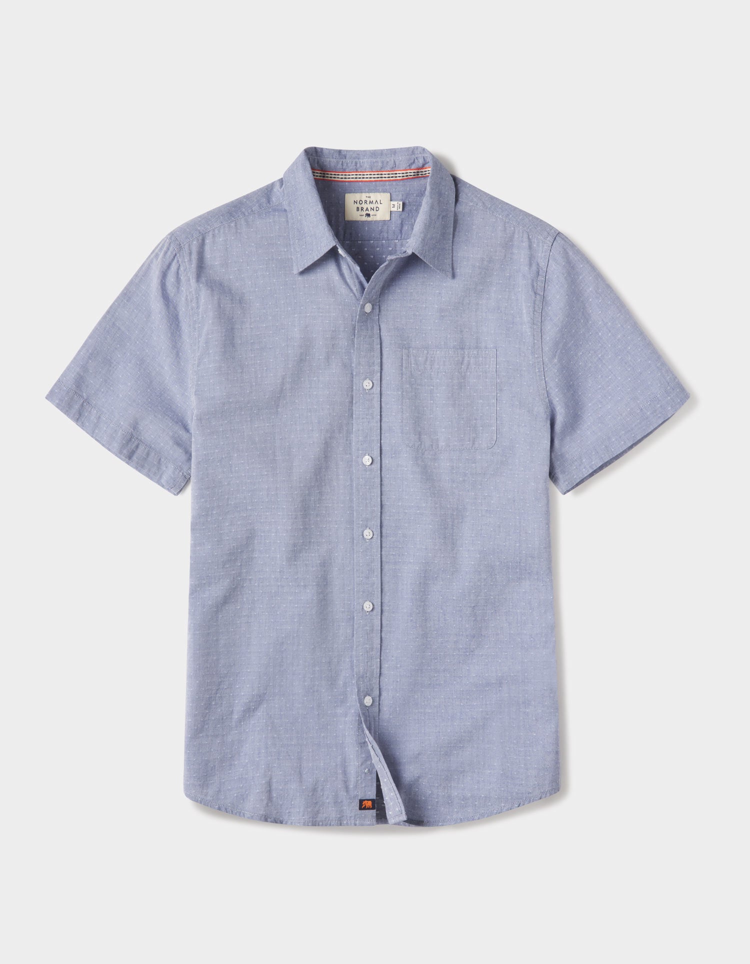 Freshwater Short Sleeve Button Up Shirt Blue Dobby / XL