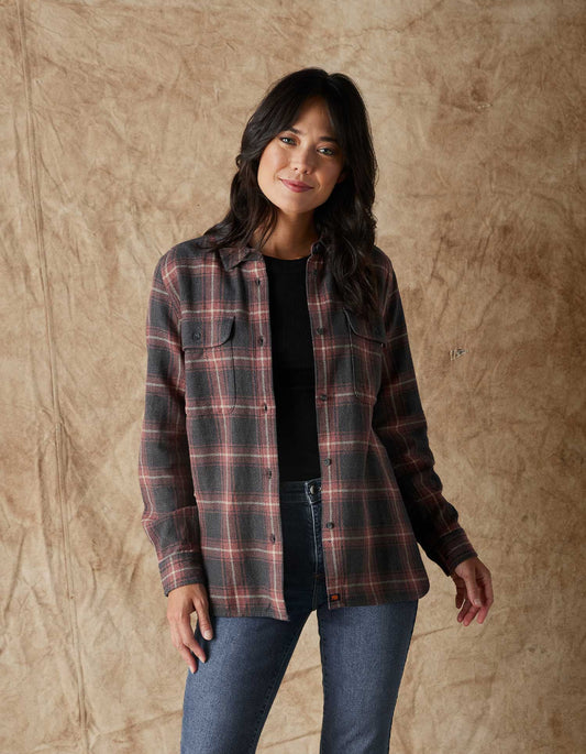 Women's Mountain Overshirt in Shadow Plaid