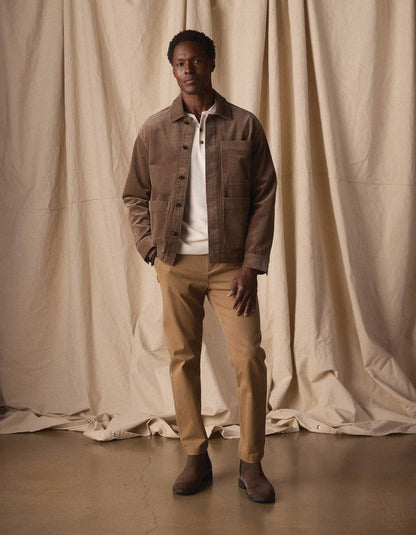 Comfort Cord Chore Coat in Taupe