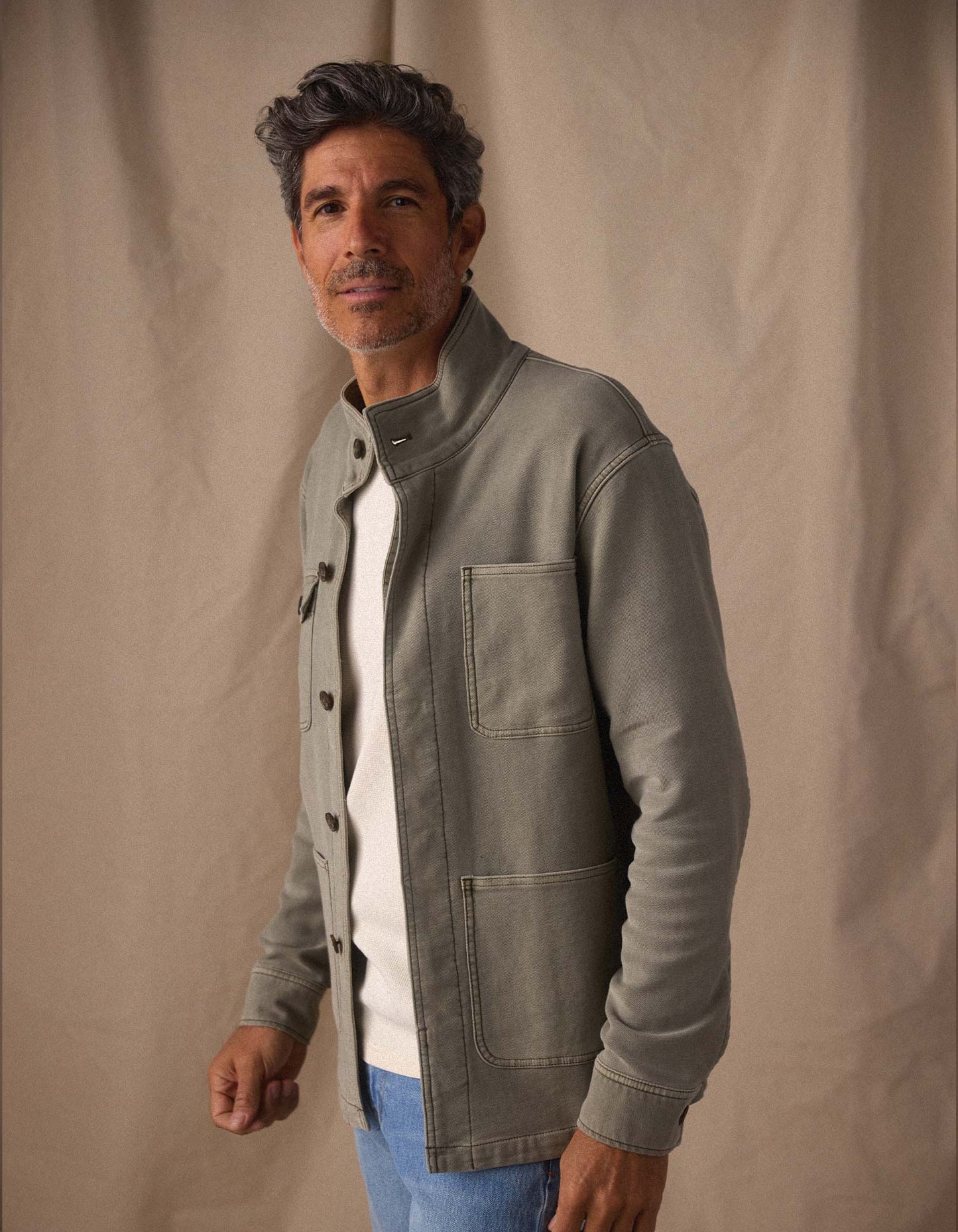 Comfort Terry Chore Coat in Moss