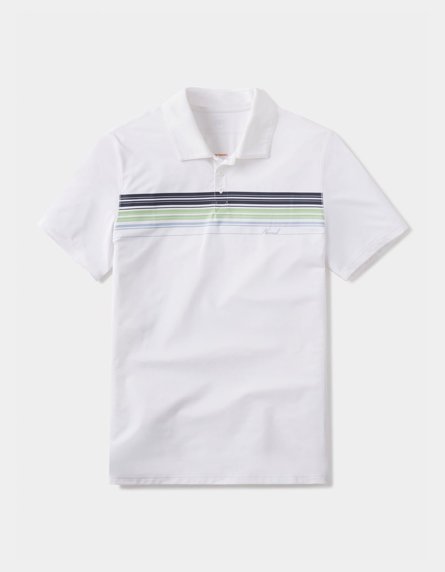 Normal Script Performance Polo in White