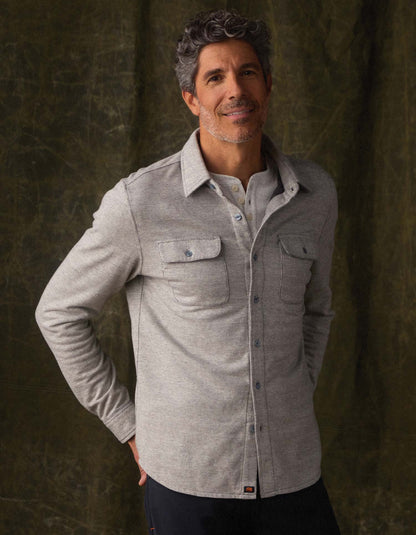 Textured Knit Shirt in Graphite