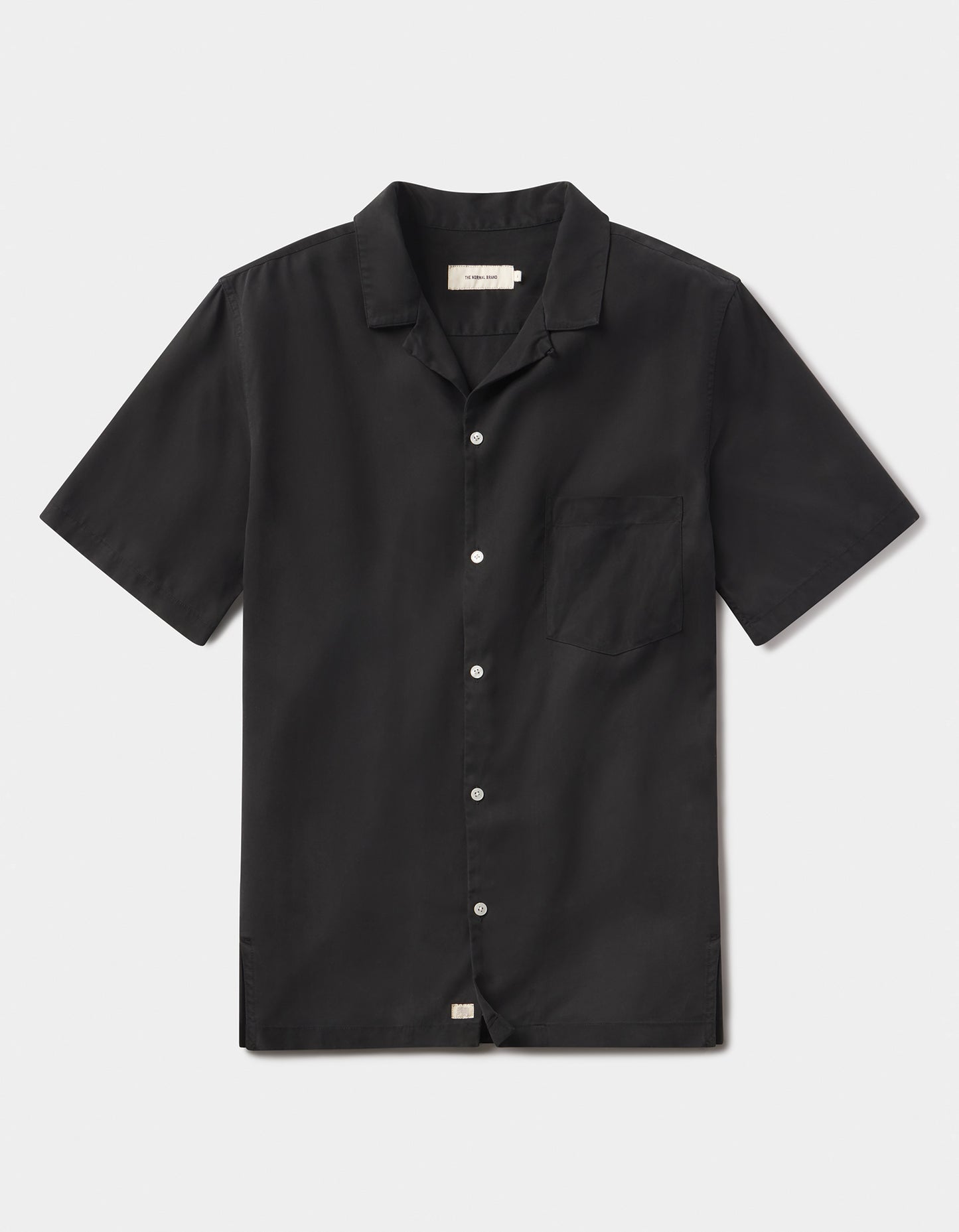 Sueded Costa Resort Shirt in Black