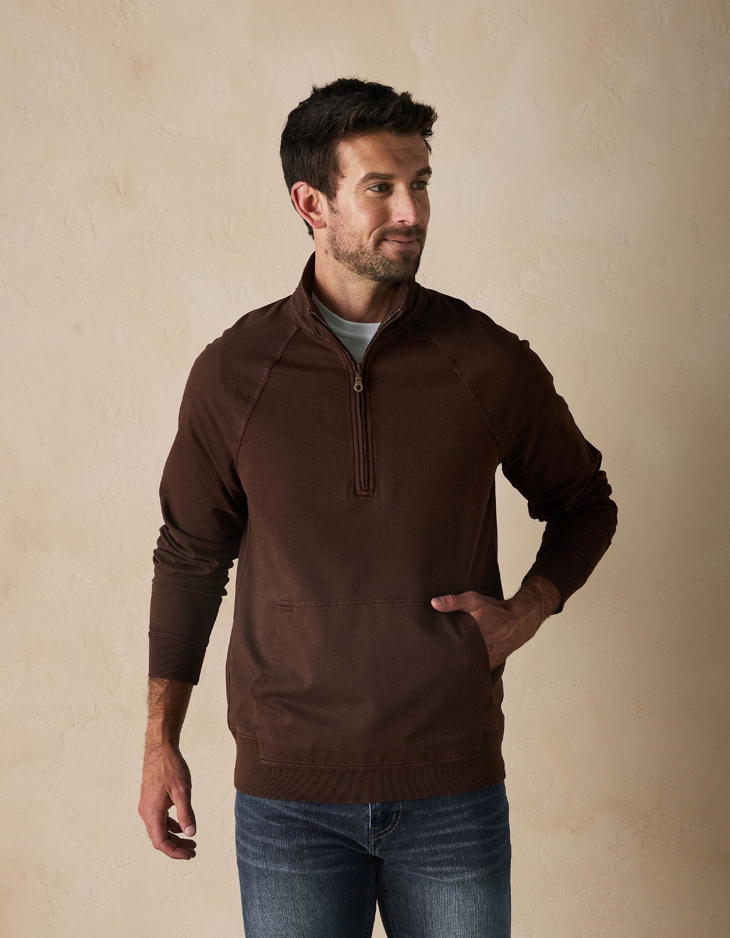 Tentoma Quarter Zip in Chestnut