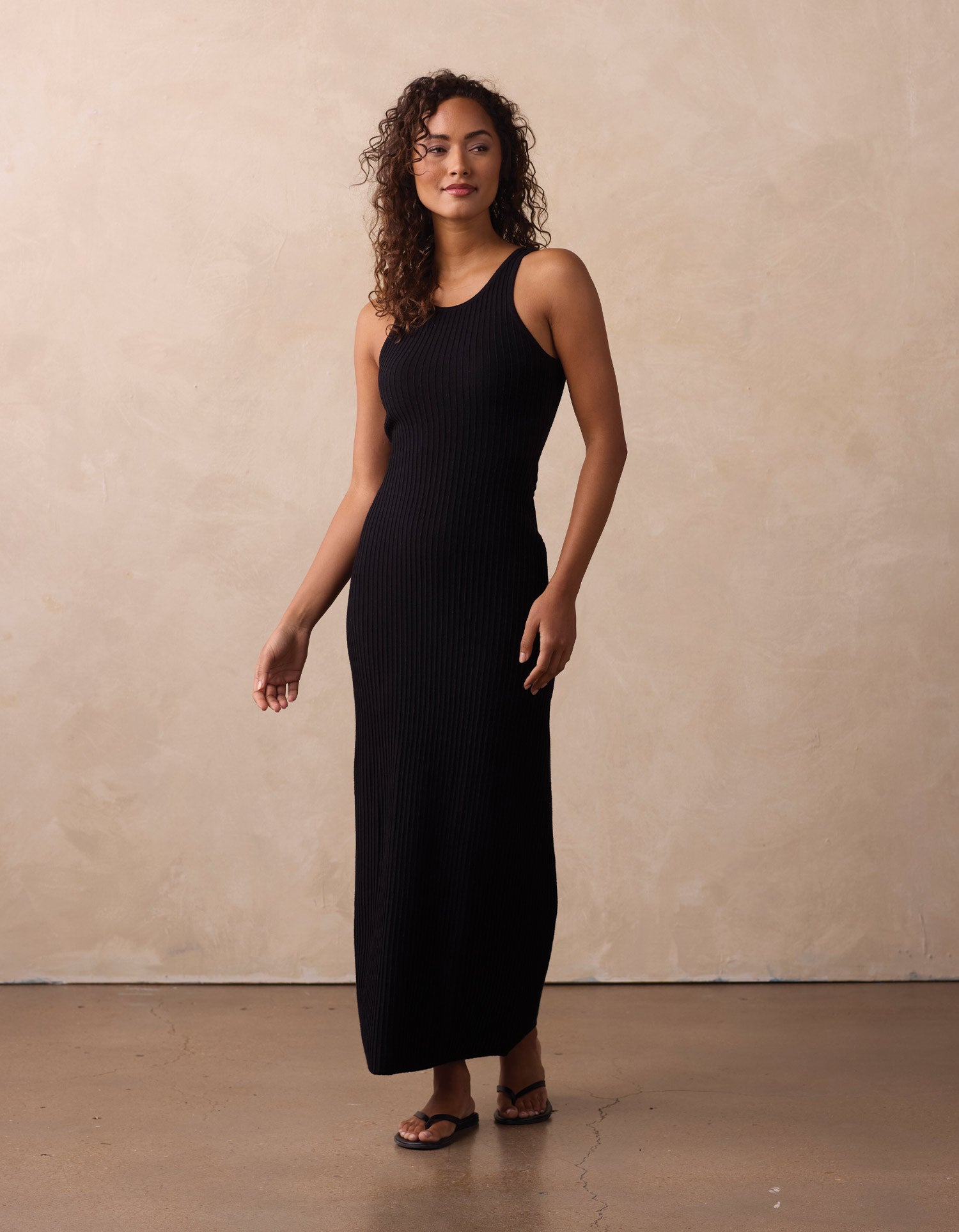 Claire Knit Maxi Dress in Black - Black / XS Claire Knit Maxi Dress in Black - Black / XS