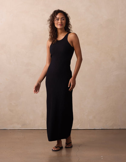 Claire Knit Maxi Dress in Black The Normal Brand Claire Knit Maxi Dress in Black The Normal Brand