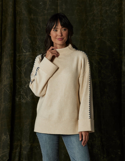 Craft Stitch Sweater in Chalk