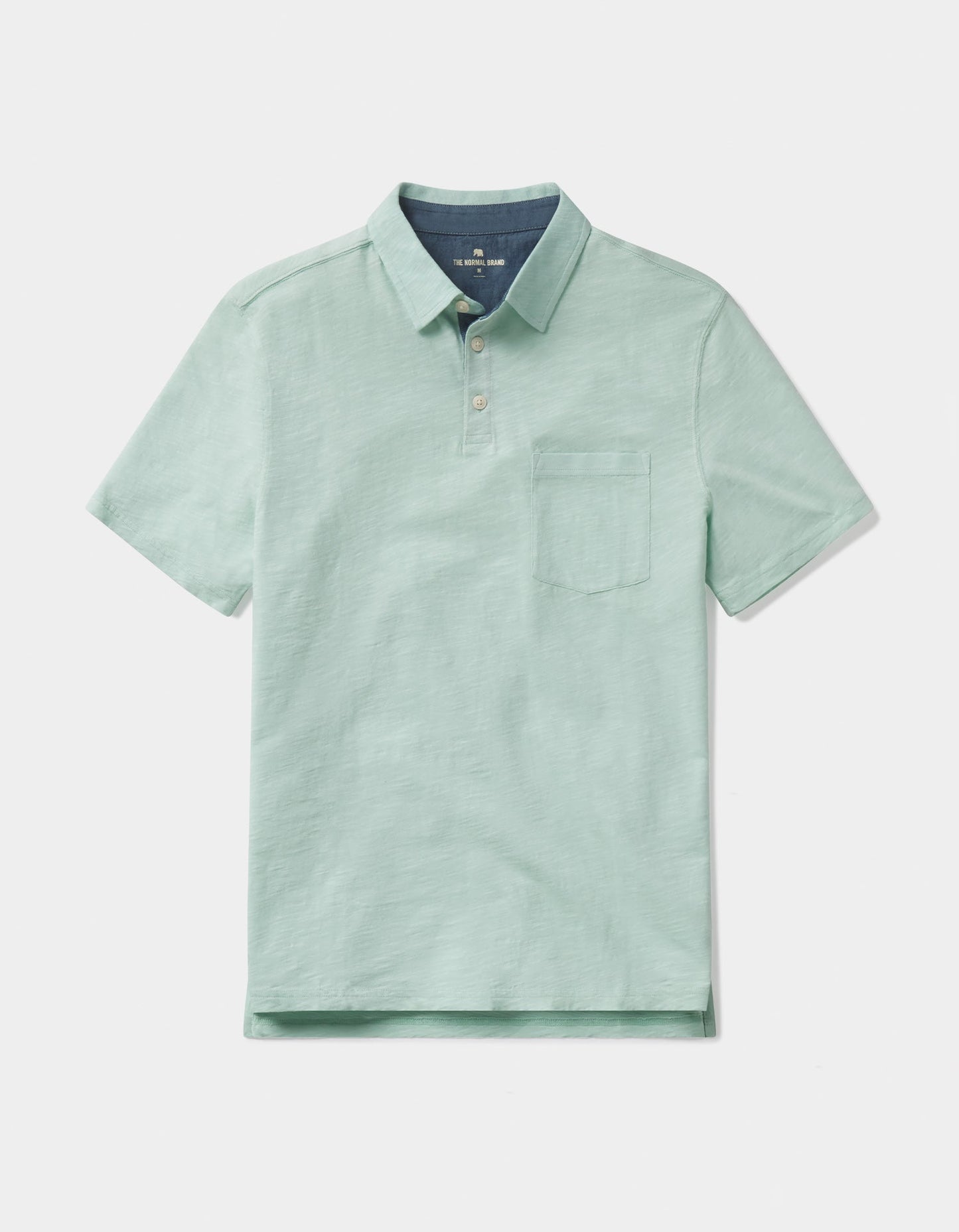 Vintage Slub Pocket Polo in Surf Spray