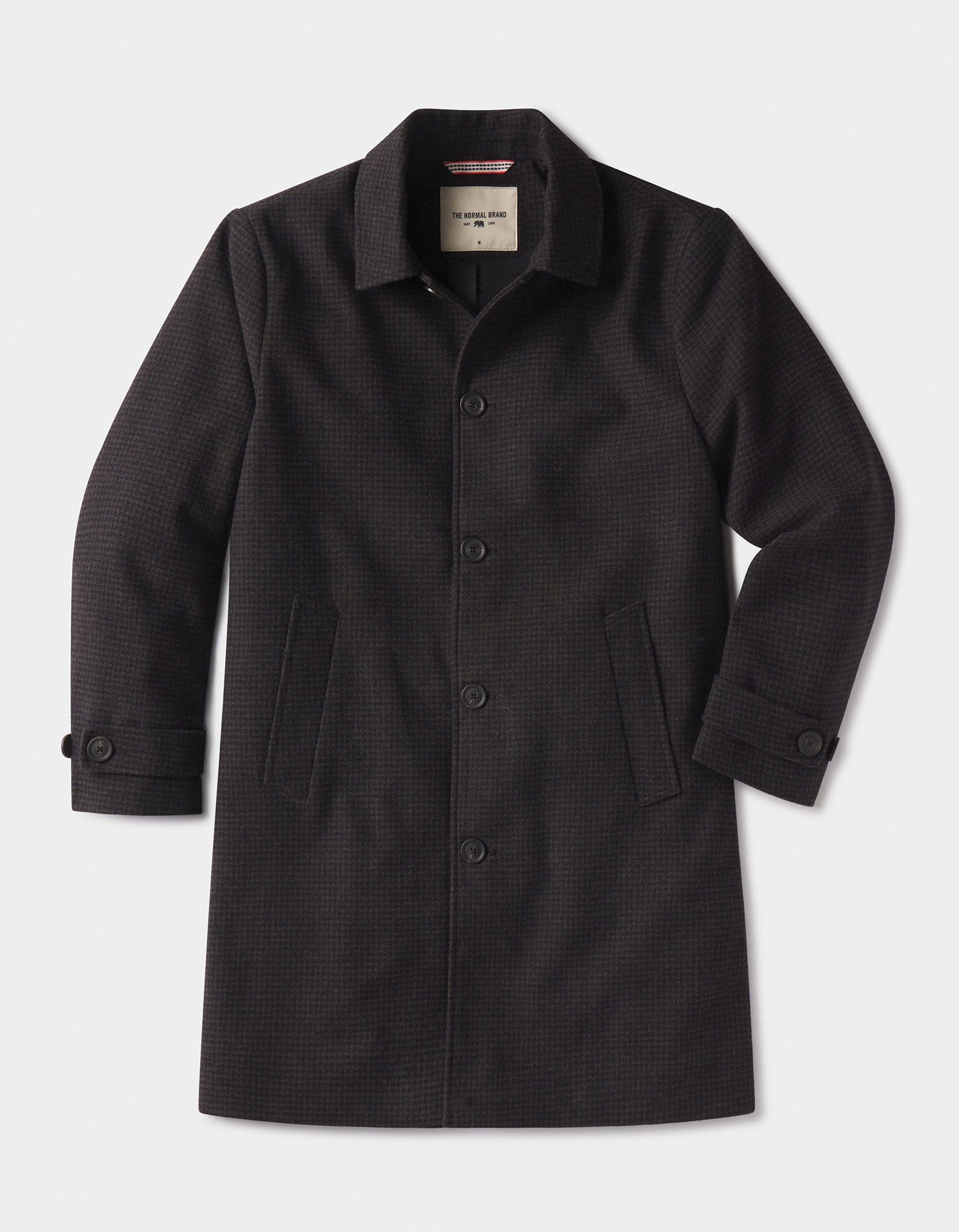 Henry Topcoat Brown Houndstooth