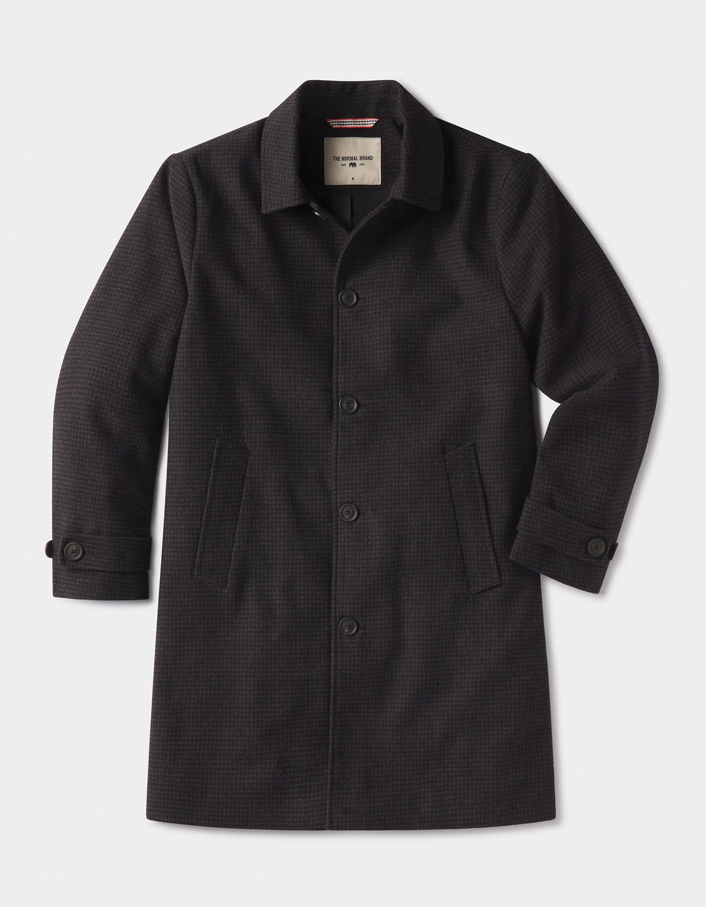 Henry Topcoat in Brown Houndstooth