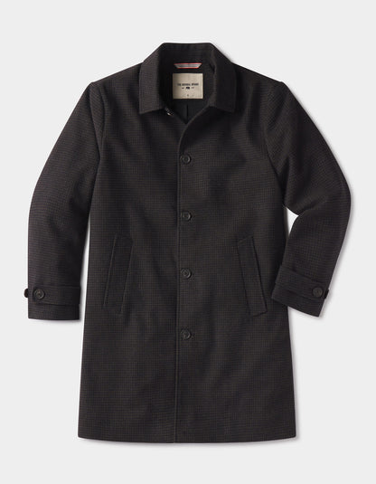 Henry Topcoat in Brown Houndstooth