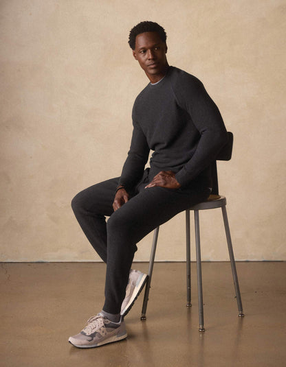 COOLMAX® Textured Jogger in Dark Charcoal