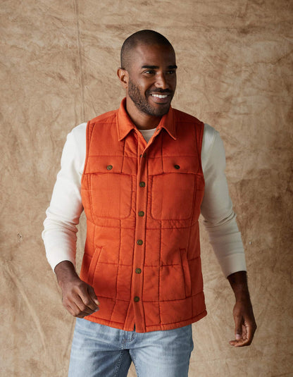 Jackie Premium Fleece Lodge Vest in Fire