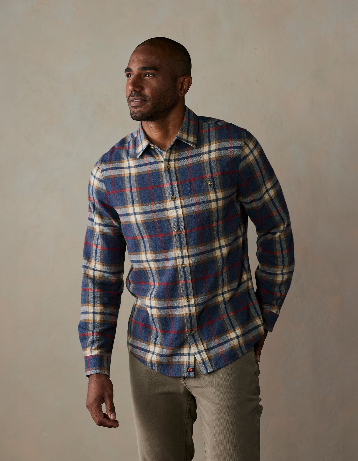 Hudson Double Brushed Flannel in Eventide Plaid