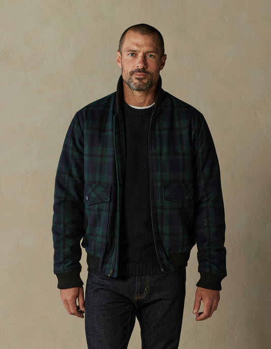 Douglas Bomber Jacket in Blackwatch Plaid