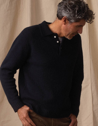 Homebound Polo Sweater in Navy