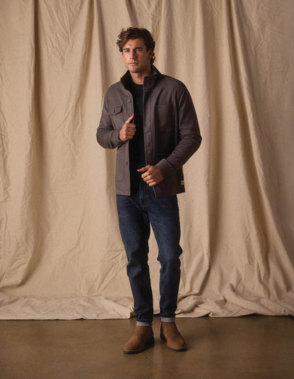 Comfort Terry Chore Coat in Steel