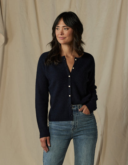 Marianna Cardigan Top in Navy