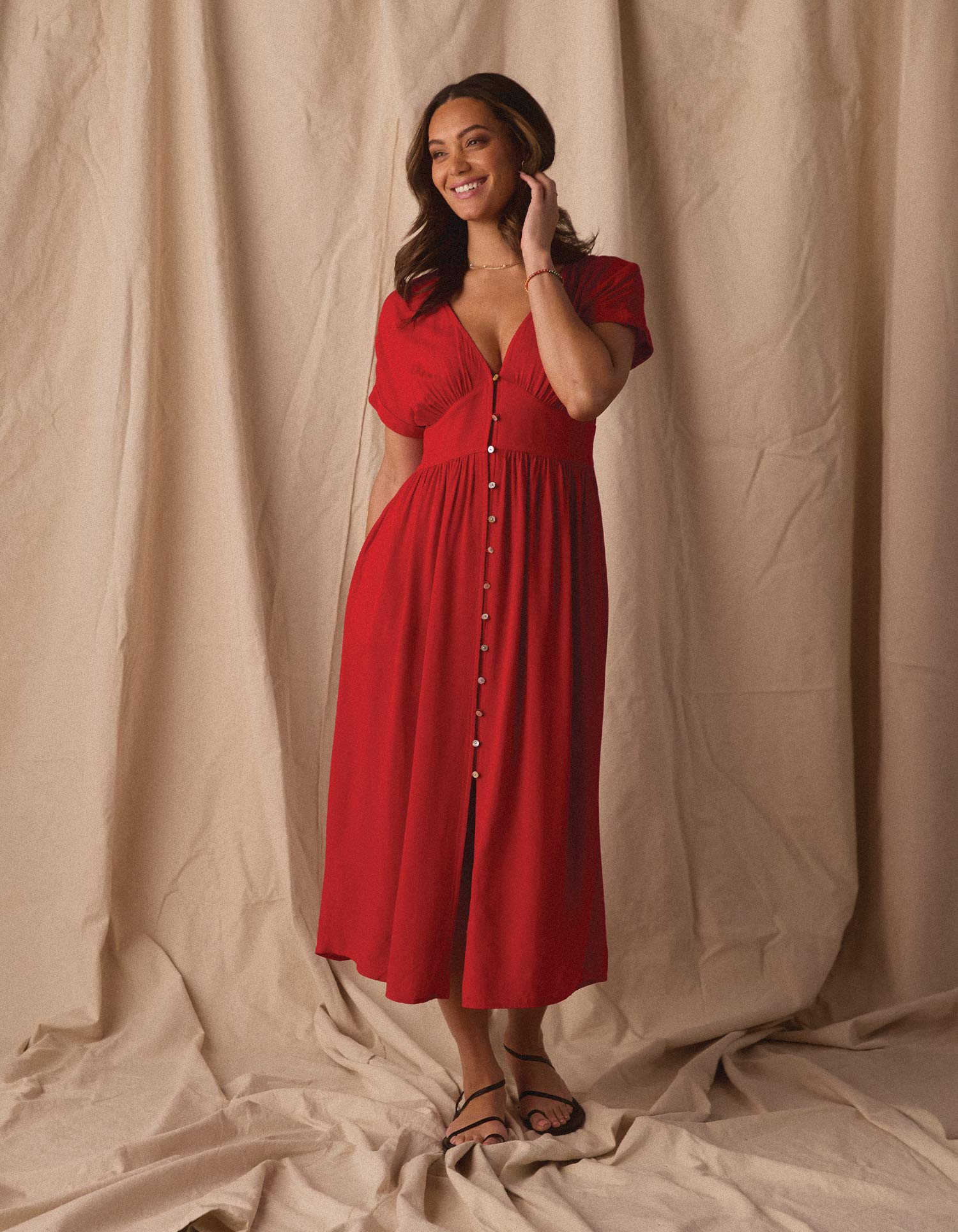 poppy dress red The Puff | - Vibrant And Fun This design will be a show stopper anywhere you wear it RoseRed Fairycore Princess Dress Vintage