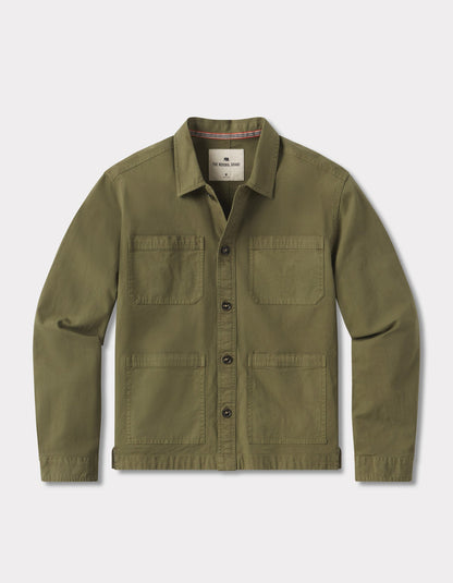 James Canvas Overshirt in Pine Needle