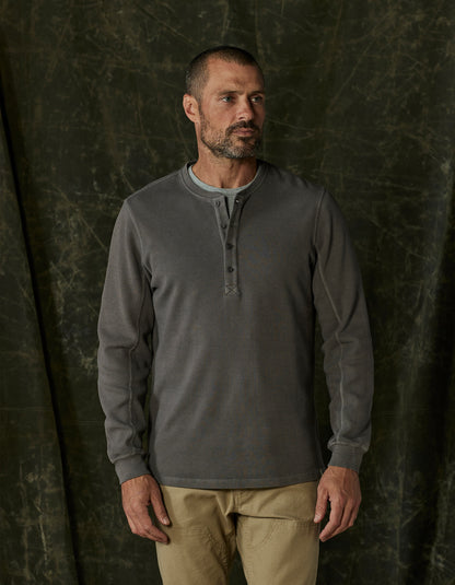 Vintage Thermal Mountain Henley in Slate