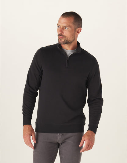 Puremeso Weekend Quarter Zip in Black