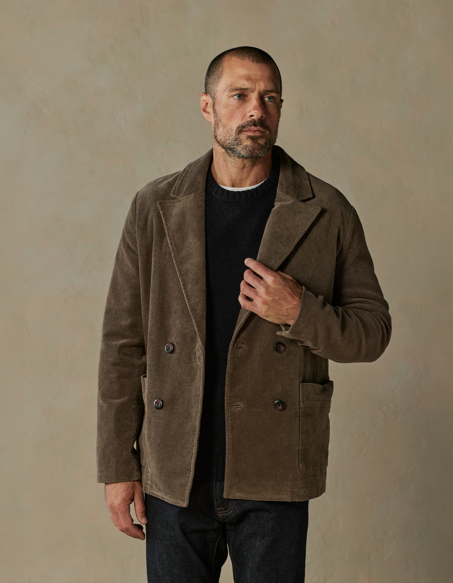 Hawthorne Cord Blazer in Taupe