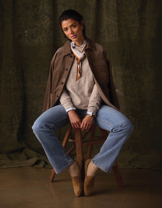 Marianna Crewneck Sweater in Oat