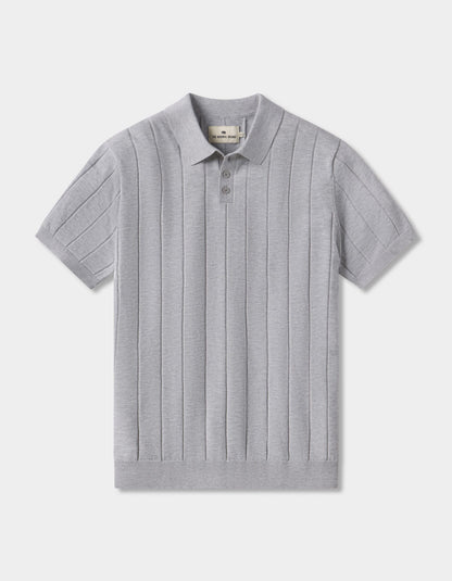 Robles Rib Stitch Polo in Navy