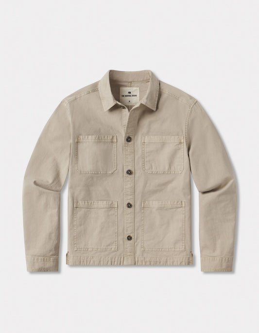 James Canvas Overshirt in Sand Dune