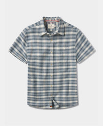 Freshwater Short Sleeve Button Up Shirt: Calico Stripe