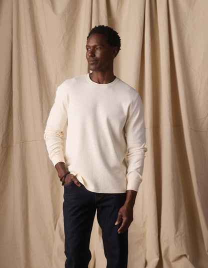 Vintage Thermal Crew in Ivory