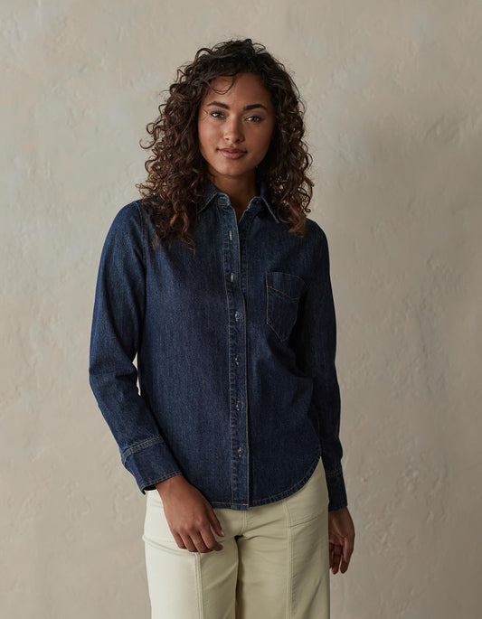 Denim Shirt in Dark Wash