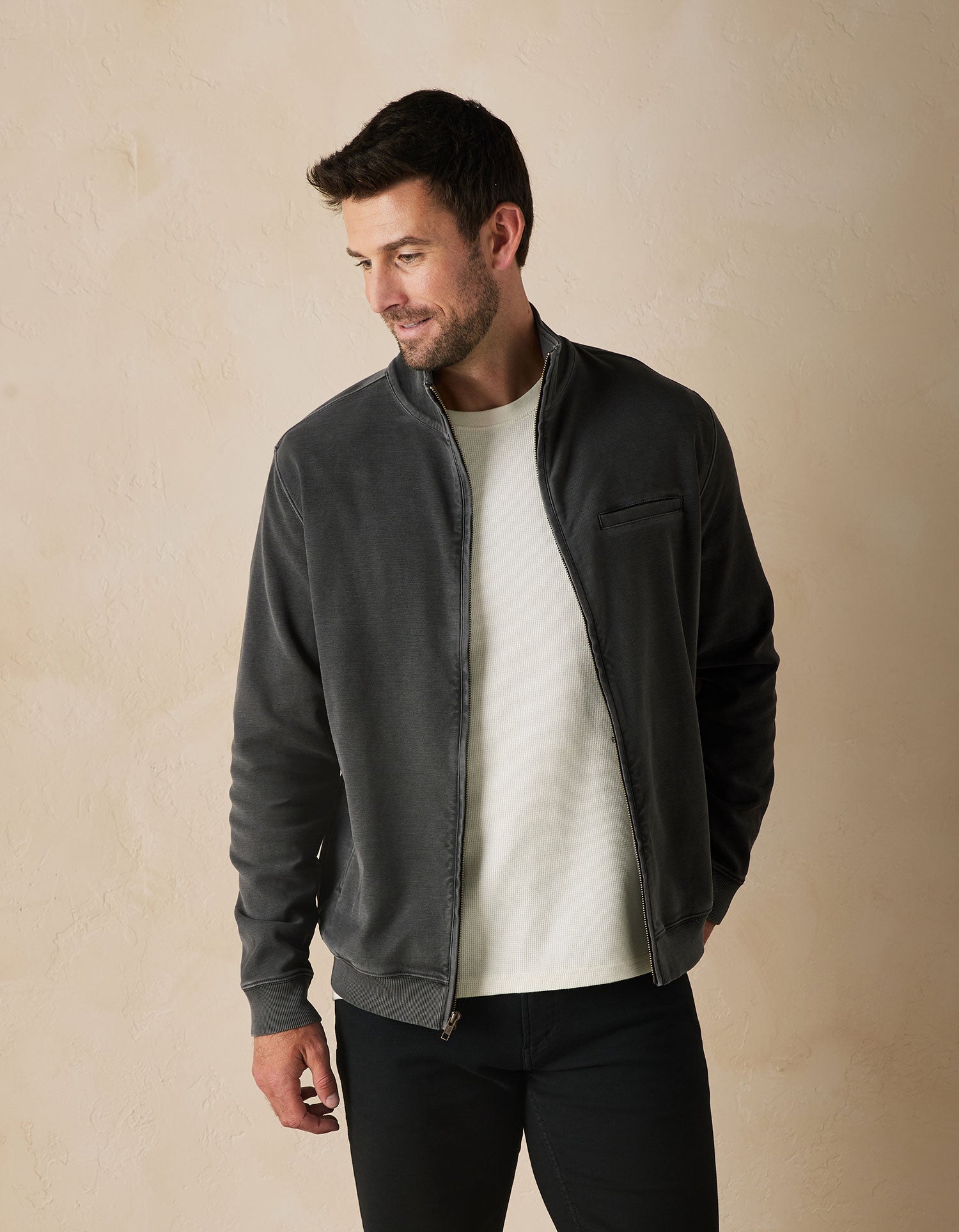 Comfort Terry Bomber - Taupe