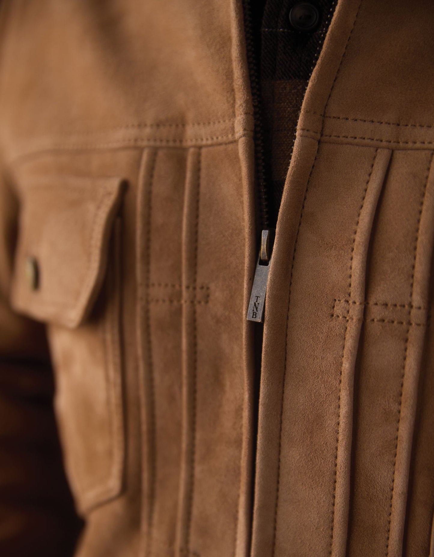 Anthony Suede Type 2 Trucker in Toasted Chestnut