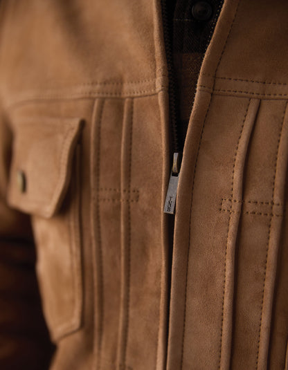 Anthony Suede Type 2 Trucker in Toasted Chestnut