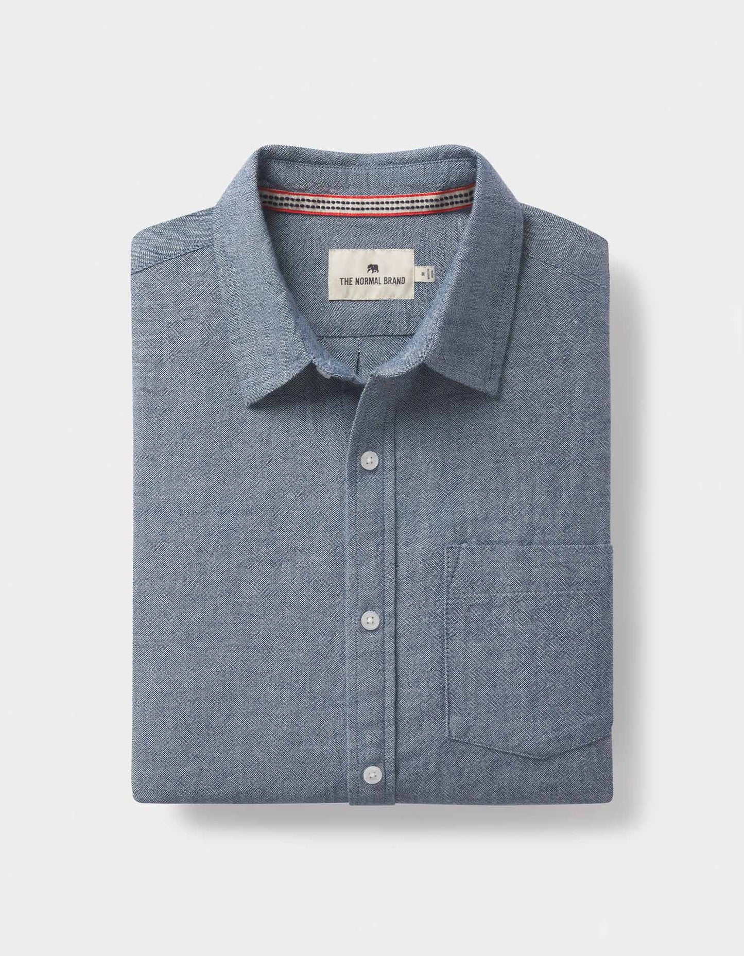 Lived-In Cotton Long Sleeve Button Up in Summer Navy