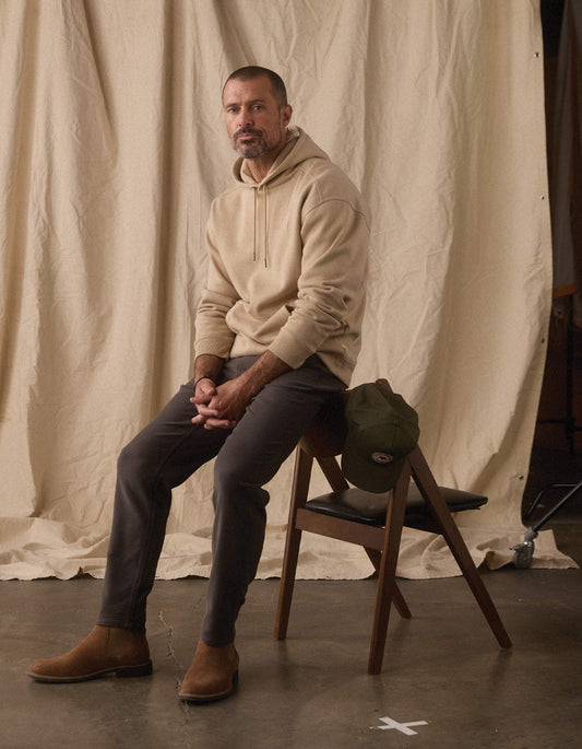 Comfort Terry Straight Pant in Steel