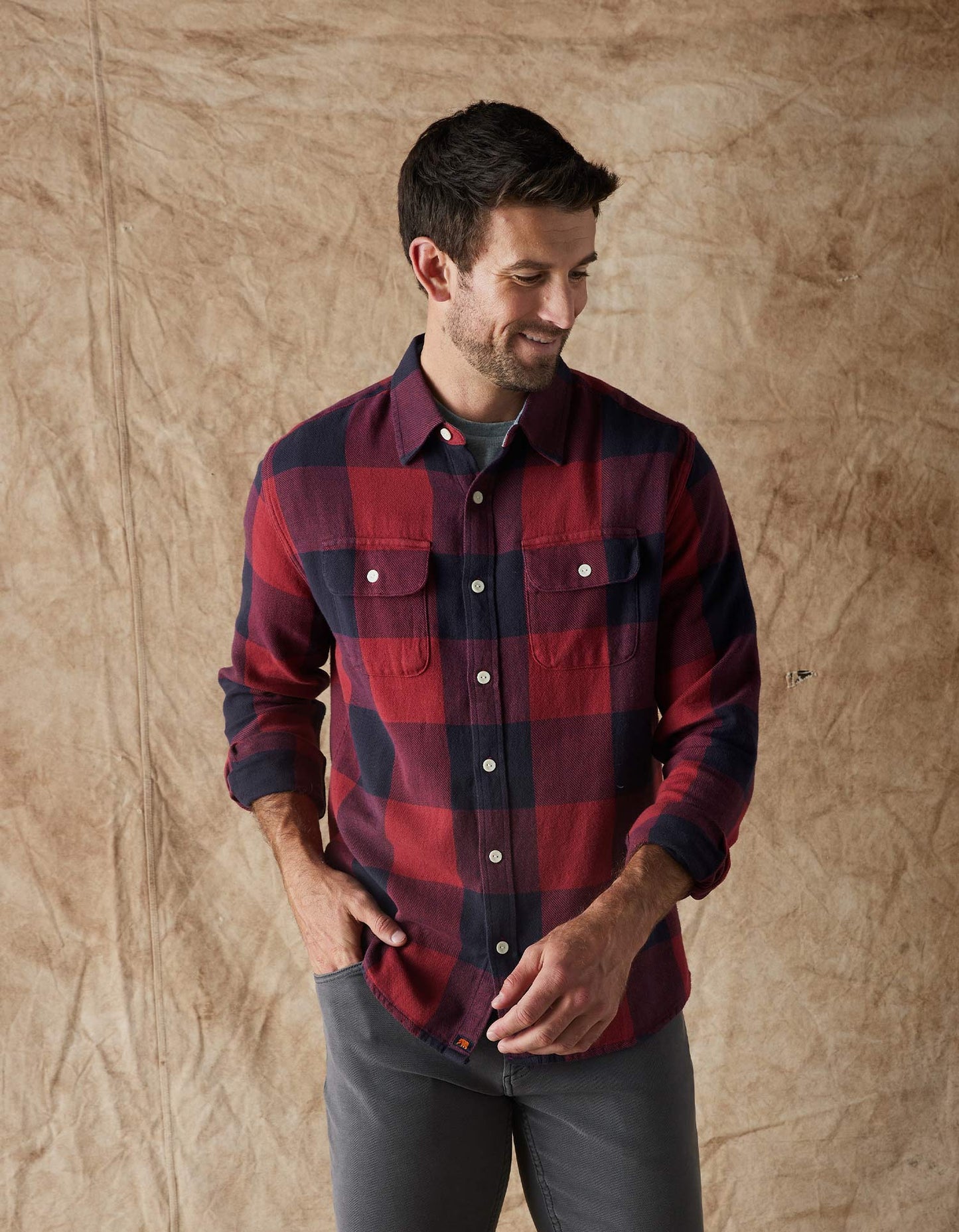 Mountain Overshirt in Red Buffalo