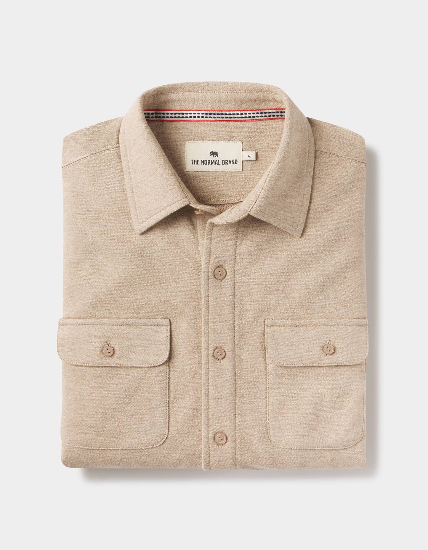 Textured Knit Shirt in Oat