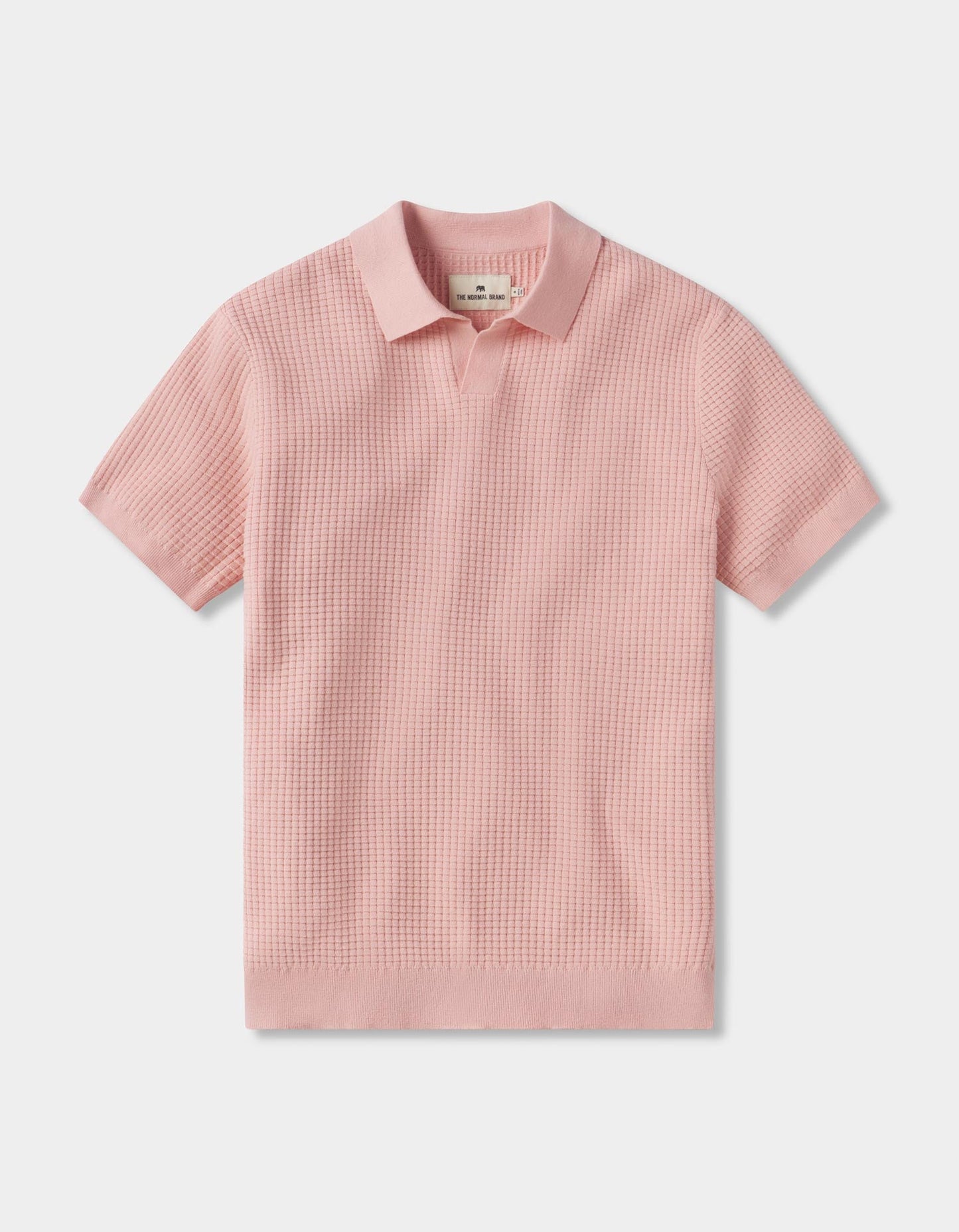 Waffle Stitch Polo in Georgia Peach