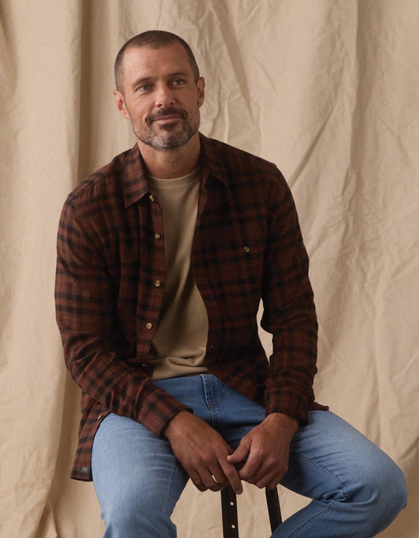 Hudson Double Brushed Flannel in Cocoa Plaid