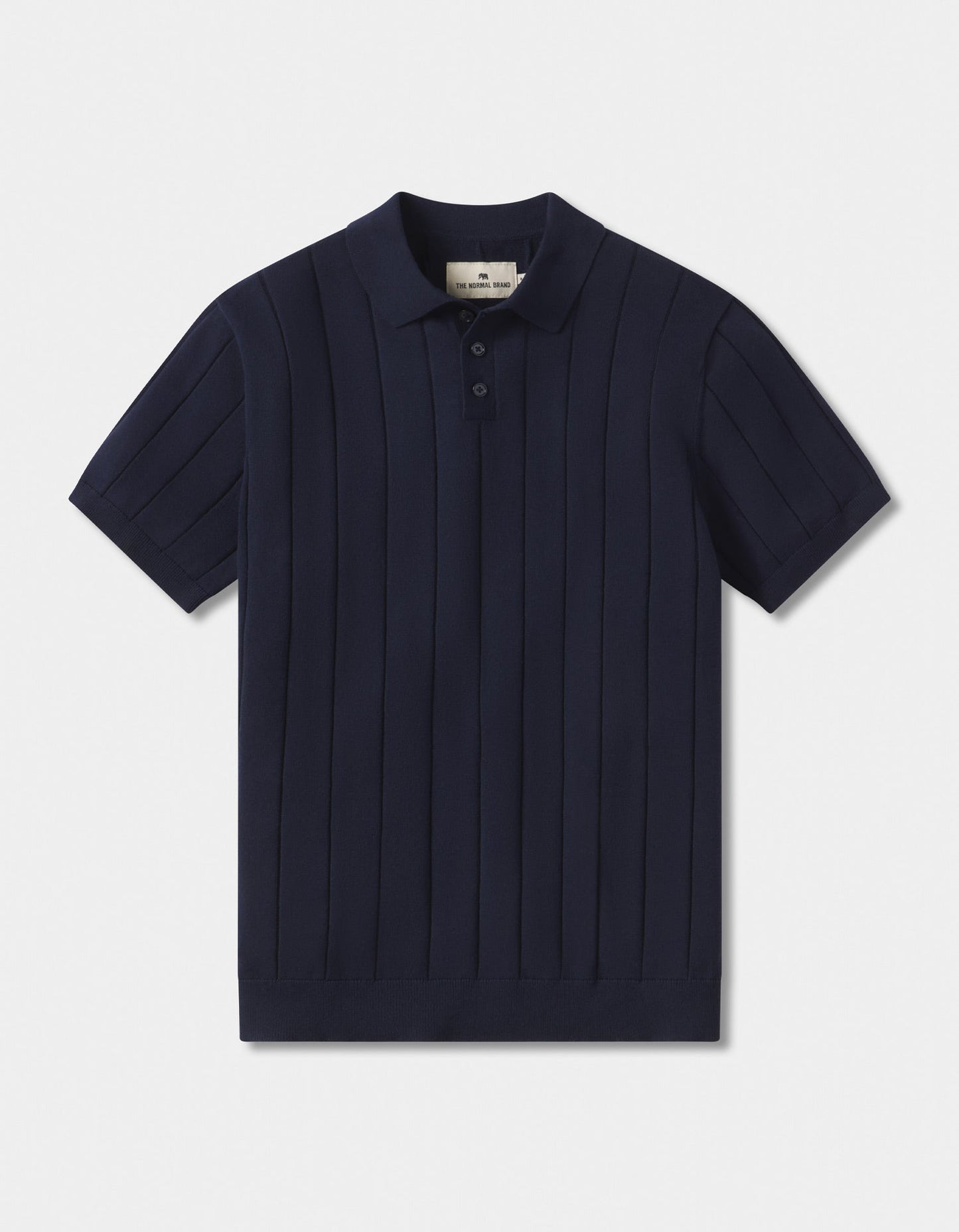 Robles Rib Stitch Polo in Navy