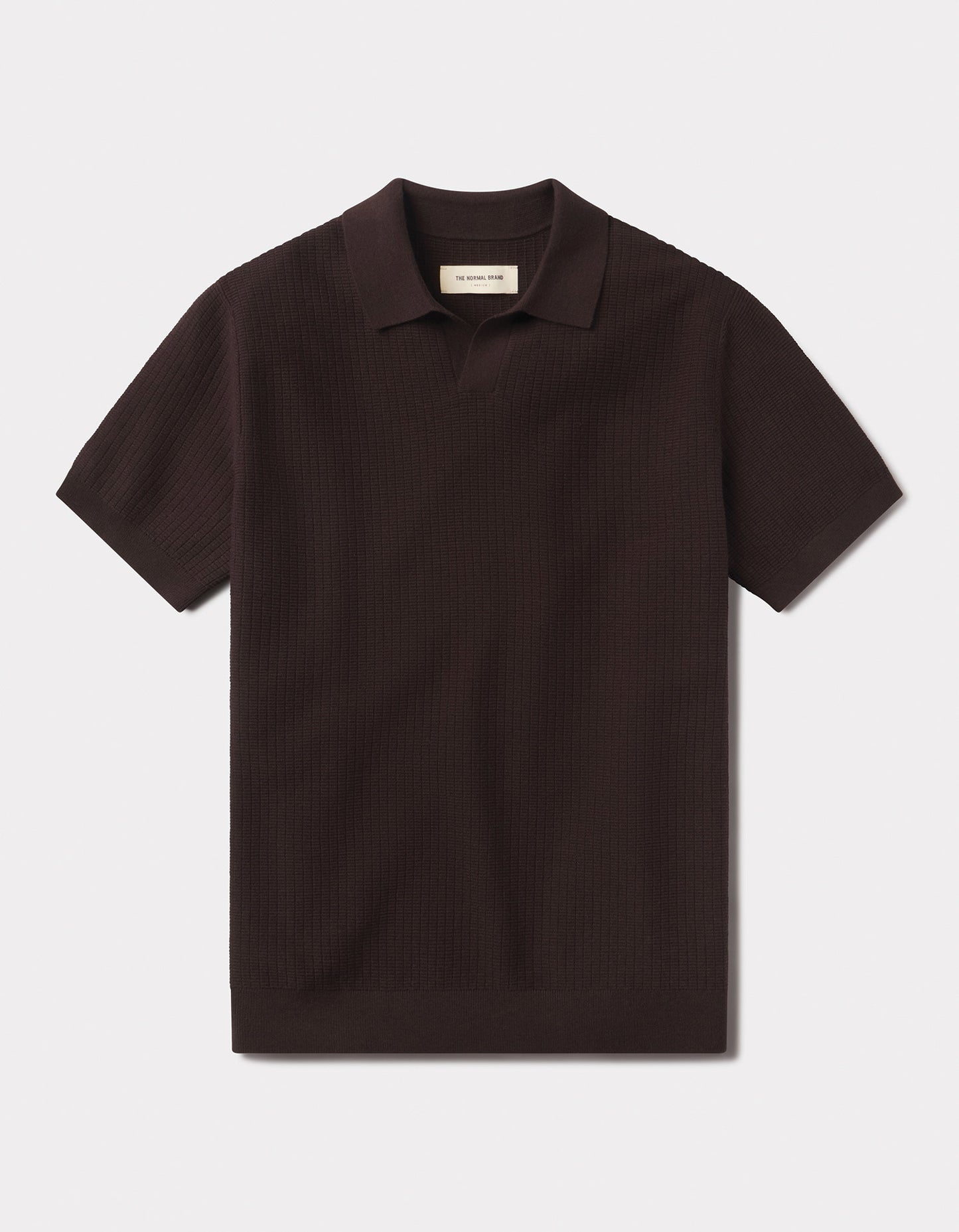 Breezeknit Polo in Dark Brown